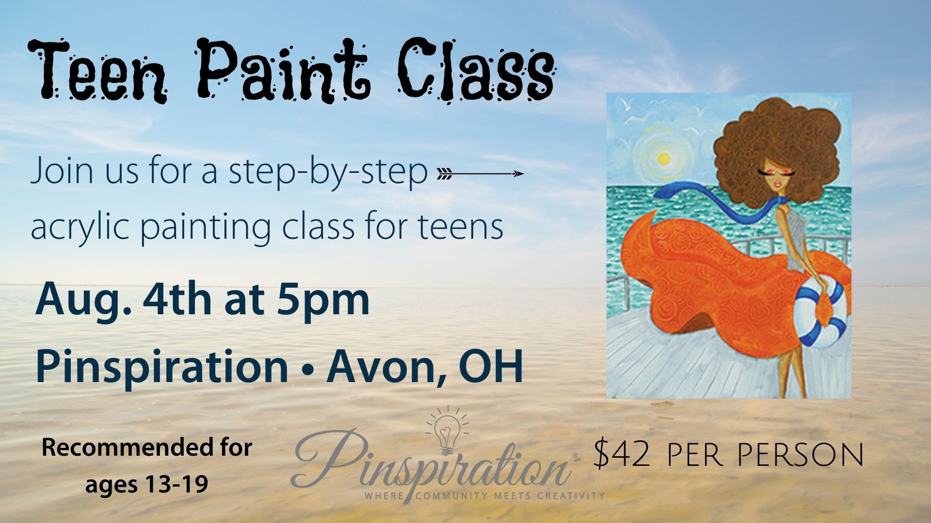 Acrylic Painting Class for Teens | Boating Beauty